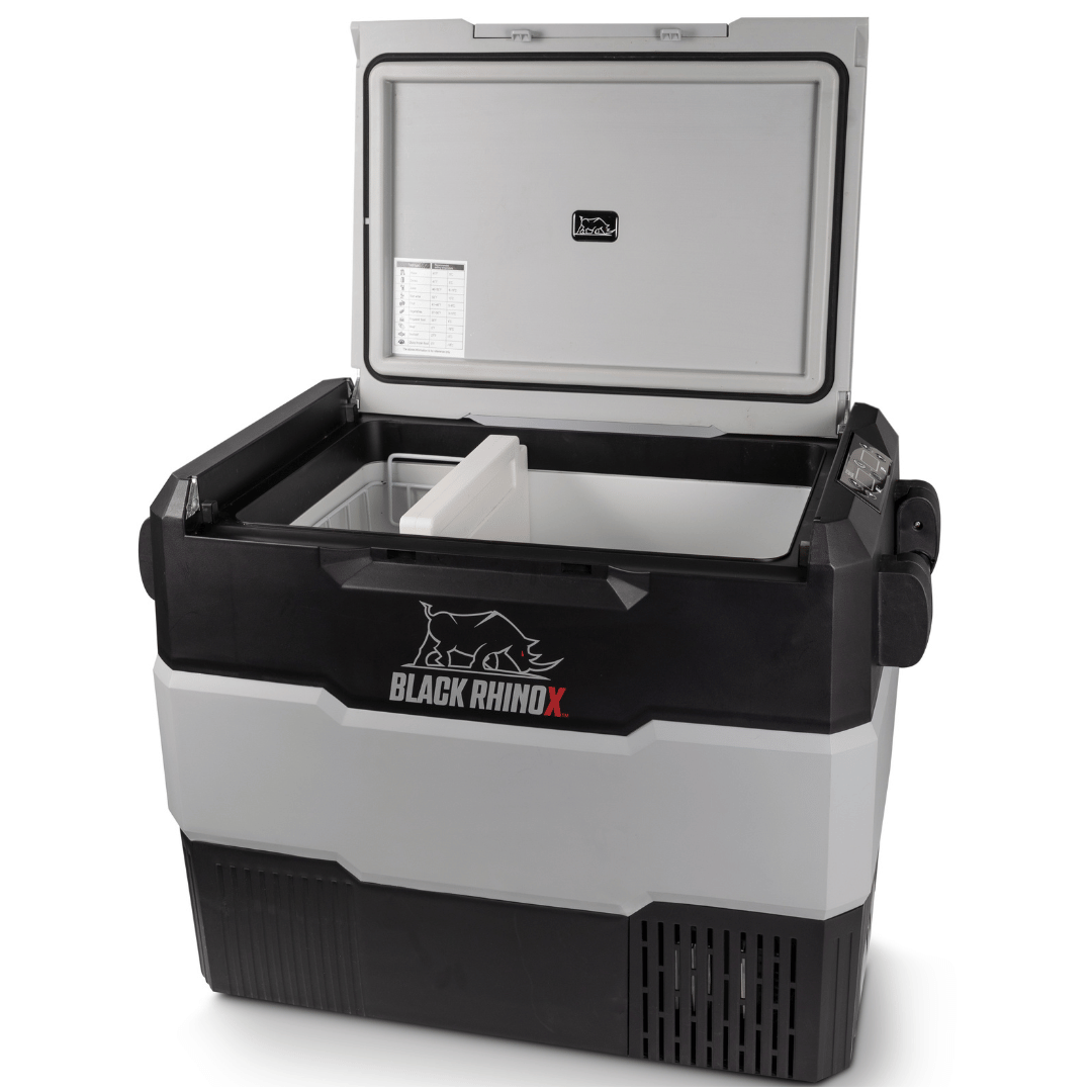 Portable 58L Dual Zone Fridge Freezer with Transit Bag SOLD OUT Portable 58L Dual Zone Fridge Freezer with Transit Bag SOLD OUT